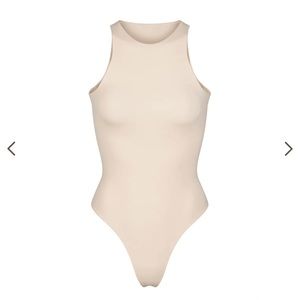 NWT SKIMS Fits Everybody High Neck Bodysuit in Sand Size 2X